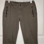 Merrell Dark Khaki Pants Sz 4 Tapered Leg Zipper Pockets Photo 2