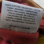 Liz Claiborne  Striped Canvas Cosmetic Bag – Leather Trim Makeup Pouch Photo 4