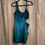 Lulus Cabaret cutie emerald green velvet cutout bodycon mini dress, size L NWT Green Size L Photo 4