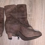 Not Rated  brown zip up summer heeled mid calf boots Photo 4
