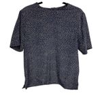 Alfred Dunner Vintage Women's Navy Beige Polka Dot Short Sleeve Blouse Sz 10 Photo 1