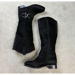 Pierre Dumas  Emerson-26 Tall Black Faux Leather Riding Boots Size 7 Photo 1