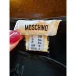 Moschino  Black Seamless Side Zip Tie Front‎ Straight Leg Trouser Pants Size 4 Photo 6