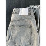 ZARA Womens Size 4 Distressed Straight Leg Jeans Grey Denim RN#77302 100% Cotton Photo 3