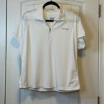 Reebok  Women's XXL White Athletic Golf Tennis Polo Shirt Zip Front‎ # Photo 2