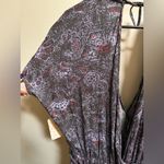 Free People NEW Universal Surplice Jumpsuit Night Combo Purple Paisley Women’s L Photo 12