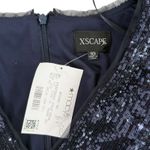 XScape  Navy Blue‎ Sequin Gown Dress 10 NWT Long Sleeve Formal Mother Bride Photo 8