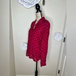 J.Crew NTM: Red & Navy Blue Bow Print Silk Blend Blouse Size 12 Photo 8