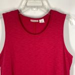 Sigrid Olsen  Women's Side Vent Pullover Tank Top Red pink Size Medium Photo 2