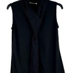 Tiffany & Grey Sleeveless Sparkle Scarf Blouse Petite Medium Black Size undefined Photo 0