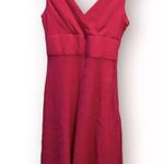 J.Crew Sophia Silk Crepe Chiffon V-neck Dress Magenta Pink 4 Barbie Romantic Photo 0