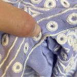 Rungolee 100% Silk Embroidered Shift Dress in Periwinkle Sz L Purple Size L Photo 7