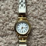 LA express women’s vintage gold/white adjustable braided leather‎ watch White Photo 1