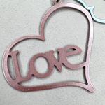 Pastel Pink and Blue Heart Love Butterfly Cut Out Keychain Keyring Photo 4