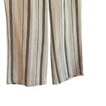 REWASH  Brand Women's SZ S Linen Blend Pants Striped Beige Brown Straight Leg Photo 3