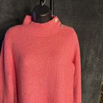 Loft  Dress Womens Large Orange Cowl Neck Sweater Dress Long Sleeve Knee Length M Photo 2