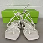 Sam Edelman  sz6 daffy white nappa strappy short heels open toe lace up Photo 1