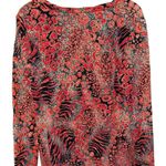 Laura Ashley  long sleeved stretchy top perfect for the holidays women’s small Photo 1