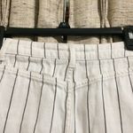 Topshop Tall Moto Pinstripe O-Ring Zip Denim Skirt Photo 6