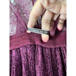 Victoria's Secret Fly Away Burgundy Maroon Lingerie Plisse Lace Sheer Top Medium Photo 2