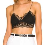 Free People Intimately  Mariana crochet lace bralette black size large Photo 0