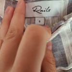 Rails  Wide Leg Pants with elastic Waist grey Stripe Linen Blend size S Photo 1