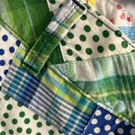 Arizona Jeans Shorts Patch Polka Dot Plaid Womens 3 Cotton Arizona Jean Company Green Blue Photo 4