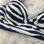 Tori Praver Swimwear Tori Praver Seafoam Navy Blue White Tie Dye Longline Bikini Swim Suit Top M new Photo 64