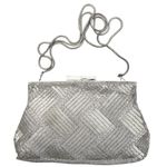 VTG 80s NYE Carla Marchi Silver Hand Beaded Shoulder Bag Evening Clutch Purse Photo 1