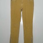 Pilcro and the Letterpress  Pale Yellow Zipper Ankle Stet Corduroy Pants Size 27 Photo 1
