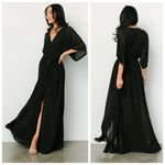 Baltic Born  Kia Kimono Black Maxi Dress Photo 1