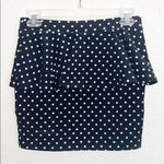 Forever 21  Polka Dot Peplum Bodycon Mini Skirt Photo 2