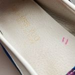 Mr & Mrs Yuo • Leather Floral Loafer Flats Blue Size 6 Photo 1