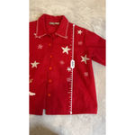 Women's VINTAGE WOOL blend Red Christmas Cardigan M Size M Photo 7