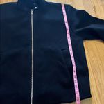COS  Black Neoprene Full Zip Bomber Jacket Sz M Photo 4