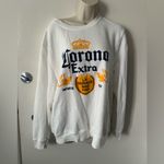 Corona Extra White and Yellow Logo Sweatshirt size L Size L Photo 2