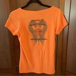 Ride to live Harley‎ Davidson orange shirt size S Photo 3