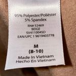 🎓 Sofia Intimates Beige Ribbed Velour Cropped Tank Size M Photo 3