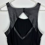 David Lerner  Dress Silk Spandex Lambs Leather Open Back Black Mini Size Small Photo 5