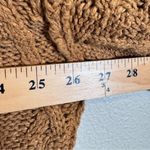 Free People  Brown Cable Knit Chunky Oversized Sweater Womens L Fall Cozy Classic Photo 2