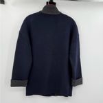 Sundry  Women's Lambswool Cardigan Blazer Overcoat Navy Blue Size 1 Small Photo 2