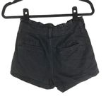 American Eagle Mom Short Black Denim High-Waist Paperbag Shorts Size 00 Photo 1