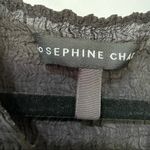 Josephine Chaus  Black Gauze Ruffled Edge Sleeveless V Neck Stretch Blouse M Photo 1