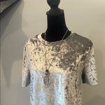 Grey Velvet shirt Dress small like new Gray Photo 1