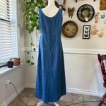 Robbie Bee Vtg 90s Maxi Denim Floral Embroidery Grannycore Cottage Dress Sz 10 Photo 3