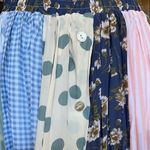 ABS Allen Schwartz VTG Skirt Women’s Large Blue Floral Pleated Maxi Cottagecore Photo 5