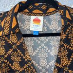 Farm Rio Long-Sleeve V-Neck Printed Tie-Front Midi Dress Size Small Photo 6