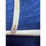 Free People Beach Coverup Medium Blue Tunic Semi Sheer Button Up Photo 2