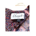 Closet London Boho Print Kimono Maxi Dress Pink Size 6 Coastal Summer Hippie Photo 2