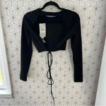 ZARA Backless Black Long Sleeve Top Photo 5
